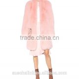 2016 best selling winter women pink sexy fox fur coat OEM service