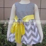 Cute Cheap Baby Cotton Dresses Rainbow Chevron Dress for Girls Children Baby Clothing Chevron Dress thumbnail-3