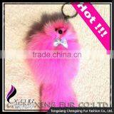 CX-R-14 Wholesale Lovely Desgin Cute Cheap Fox Fur Custom Keychain thumbnail-1