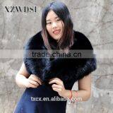 CX-B-06 Fashion OEM Custom Black Keep Warm Women Fur Shawls thumbnail-3
