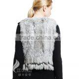 CX-G-B-88 Ladies Real Rabbit Fur Fashion Fur Tassel Women Fur Waistcoat thumbnail-3