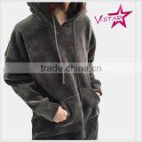 Ladies Stylish Soft Velvet Tracksuit Top With Hood thumbnail-1