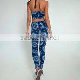 Custom 3 Pieces Leggings 90% POLYESTER 10% ELASTANE Sexy Bikini Pants Sublimation Print Summer Set thumbnail-4