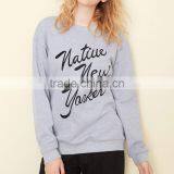 Top Quality Warm Long Sleeve Trendy Slim Fit Sweatshirt for Lady