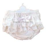 White Baby Cotton Underwear Diaper Cover Baby Girl Panties With Lace thumbnail-1