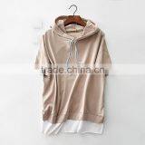 Wholesale Custom 80 Cotton 20 Polyester Women pullover short sleeve Hoody