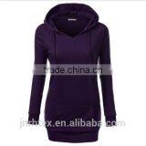 Women Ladies Fitted Hoodies Casual Coat Pullover Outerwear Sweatshirt Extra Long thumbnail-3