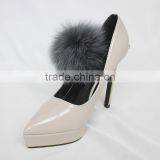 Myfur Wholesale High-heeled Shoes Decoration Detachable Fox Fur Pom Pom Accessory thumbnail-3