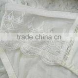 New Design Sexy Ladies Transparent White Embroidered Bra and Panty Set thumbnail-6