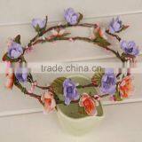 Hunter Multi Flower Bridal Headpiece Floral Halo Floral Head Wreath thumbnail-4