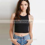 Womens Cheap Solid Color Streetwear Sports Crop Tops/sleeveless t Shirt thumbnail-2