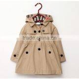 New Design Girls Coat 100% Cotton British Style Long Sleeve Keep Warm thumbnail-1