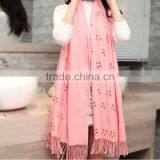 Classic Jacquard Cashmere Hollow Out Design Acrylic Long Lady Scarf thumbnail-3