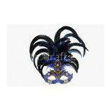 Mens Masquerade Ball Mask , Venetian Mask With Metal Ornament