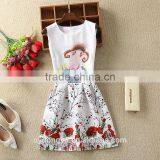 Cow Rosy r Women Printed A Line Dress/sym Rose Multi Design Sleeveless A Line Dress Skirt