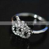 Godbead Brand Unique Bear Ring Full Crystal Bear Silver Color Finger Rings for Women Statement Party Design thumbnail-1