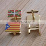 custom enameled national flag design metal cufflinks