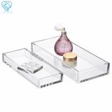 To Win Hotel Plastic Stacking Tray Clear Square Acrylic Food Serving Tray for Restaurant