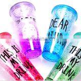 Double Wall Beautiful Plastic Water Bottle With Straw 450ml thumbnail-5