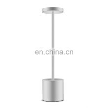 wholesale nordic led light lampada da tavolo hotel table lamp aluminum cordless bedside table lamp