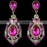 2015 Fashion Costume Jewelry Natural Amethyst Druzy Earring Arete Para Novia Cristal Crystal With Diamante thumbnail-4