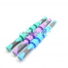 Female Handheld Quality Self Yoga Massage Body Stick Roller Back Muscle Massage Roller Stick