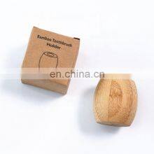 BPA Free Custom Logo 100% Organic Toothbrush Display Stand Bamboo Toothbrush Holder thumbnail-2