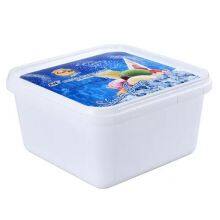 1L IML Plastic Ice Cream Container Square Shape