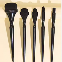 Super Professional Black 5pcs Kit of Makeup Brushes Cosmetiquera Maquillaje Brochas Nylon Hair Brush Beauty Set Personalized thumbnail-5