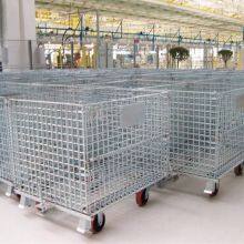 Heavy Duty Steel High Capacity Warehouse Mesh Box Wire Cage Metal Bin StorageContainer thumbnail-3