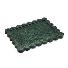 Popular Scalloped Green Marble Tray thumbnail-1