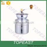 Manual Ceramic Burr Hand Crank Coffee Grinder Mill Lid Brush Kitchen Home