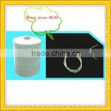 100% wax polyester spun bag closing/sewing thread mixed green AB103