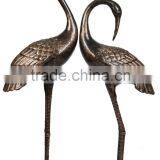Upright and Preening Sculpture Crane Set thumbnail-3