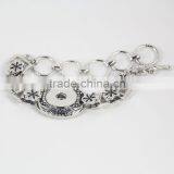 Ginger Snap Button Bracelet DIY Charm Interchangeable Bangle 18mm Handmade Pulseras Snap Bracelets