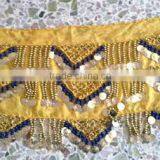 Gold Beaded Hip Belt With Coins (XF-015) thumbnail-1