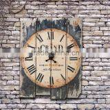 Distressed Wood Wall Clock Small Size