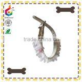 White Lace PU Dog Collar thumbnail-2