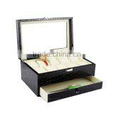 Custom PU Leather Wooden Men Wrist Watch Storage Box Wholesale. thumbnail-6