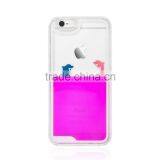 Swimming Floating Dolphin Fish Liquid Novelty Hard Phone Case For IPhone 6s 6 Plus thumbnail-3