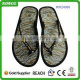 2015 new hot selling straw sandals slipper with print design