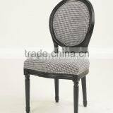 Black Finish Color Solid Beech Wood Hotel Chair /Round Upholstered Side Chair(CH-211-1) thumbnail-1