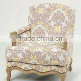 Classic Hand Carved Nail Desigend Cotton Fabric Leisure Living Soft Bag Armchair(CH-299-OAK) thumbnail-1