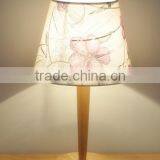 Solid Wood Table Lamp Desk Lamp Wood Base Fabric Shade Decorative Lamp thumbnail-1