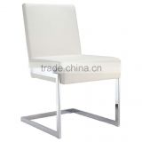 Stainless steel legs leather dining chairs