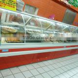 Service deli case Meat refrigerated display cabinet Case Of Supermarket
