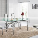 L806E Extendable Glass Dining Table, Modern Dining Set