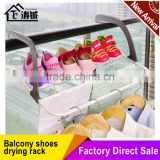 Balcony Multi-functional foldable shoes drying rack
