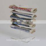 5 Tiers Handmade Clear Newspaper Display Rack,newspaper Holder,acrylic Newspaper Display Stand
