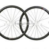 High Quality Carbon Bicycle Tubular Wheelset 38T High Stiffness Super Light Chinese Carbon Wheel 700c 38mm Rim Tubular thumbnail-1